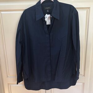 Banana republic navy blouse size M